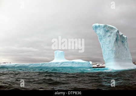 Ein gekalbt Eisberg schwimmt im südlichen Ozean in der Nähe von Palmer Station, Antarktis. Stockfoto