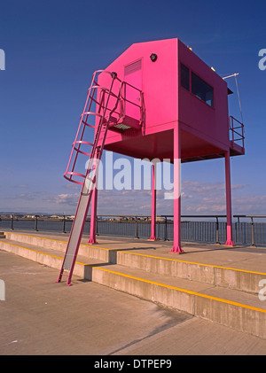 Die Rosa Hütte, der rosa Wachturm. Stockfoto