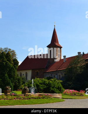 Burg in Pruhonice, Tschechische Republik Stockfoto