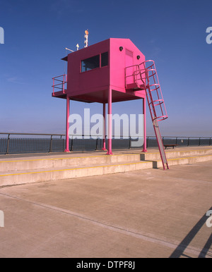 Die Rosa Hütte, der rosa Wachturm. Stockfoto