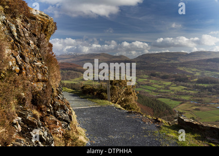 Blick vom neuen Abgrund Weg oberhalb der Mündung des Mawddach, Gwynedd, Wales