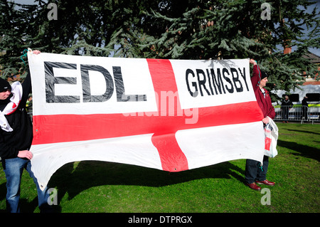 English Defence League, Grantham, Lincolnshire, UK. Stockfoto