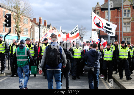 English Defence League, Grantham, Lincolnshire, UK. Stockfoto