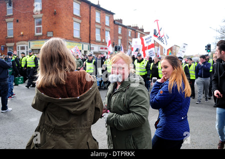 English Defence League, Grantham, Lincolnshire, UK. Stockfoto