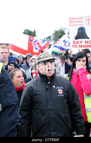 English Defence League, Grantham, Lincolnshire, UK. Stockfoto