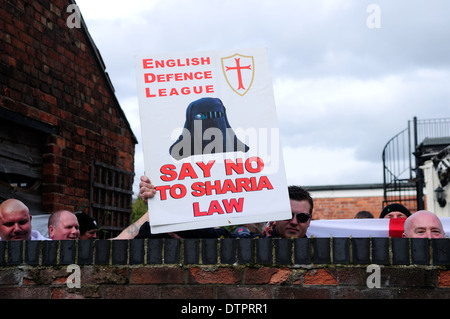 English Defence League, Grantham, Lincolnshire, UK. Stockfoto