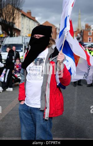 English Defence League, Grantham, Lincolnshire, UK. Stockfoto