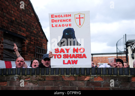 English Defence League, Grantham, Lincolnshire, UK. Stockfoto