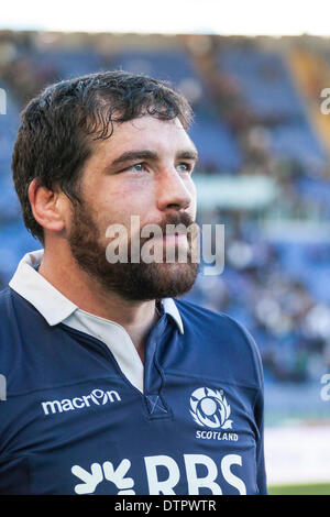 Rom, Italien. 22. Februar 2014. 6 Nations Rugby-Italien gegen Schottland. Schottland Beat Italien um 21 Punkte auf 20 mit einem Duncan Weir Drop kick eine Minute, bevor Sie Vollzeit. Bildnachweis: Stephen Bisgrove/Alamy Live-Nachrichten Stockfoto