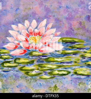 Gemälde von einer Seerose Stockfoto