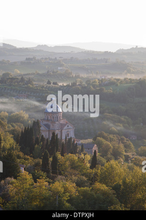 Die Wallfahrtskirche San Biagio, einer Kirche in Montepulciano, südliche Toskana, Italien. Obligatorische Kredit Jo Whitworth Stockfoto