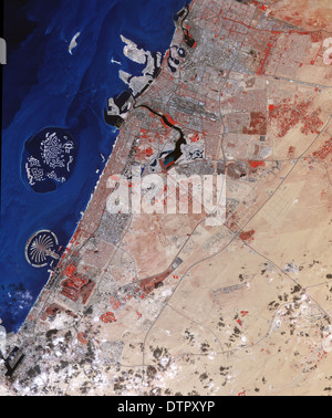 Die Advanced Spaceborne Thermal Emission und Reflexion Radiometer auf NASA Satelliten Terra erobert dieses Falschfarben-Bild. Stockfoto