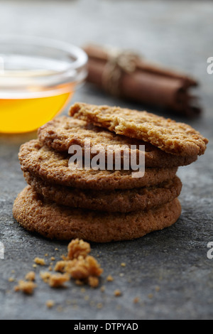 Zimt und Honig cookies Stockfoto