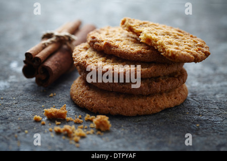 frischen Zimt snaps Stockfoto