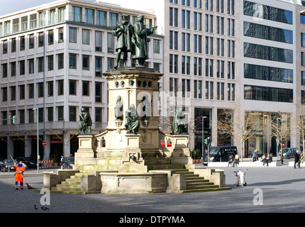 Johannes Gutenberg-Denkmal Frankfurt Stockfoto