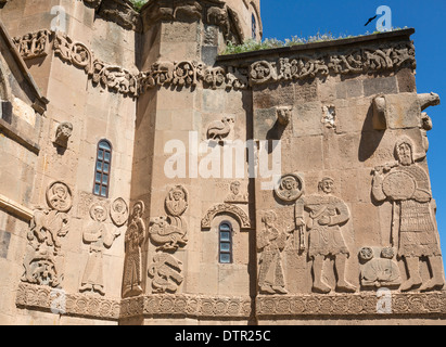 Die Kathedrale-Kirche des Heiligen Kreuzes (915-921), Akhdamar Islamd, Van Region, Türkei Stockfoto