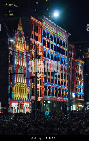 Melbourne, Australien. 22. Februar 2014. White Night, Melbourne, 22. Februar 2014 Credit: Philip Spiel/Alamy Live-Nachrichten Stockfoto