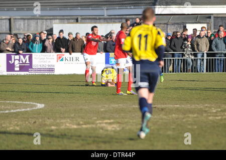 Gosport, UIK. 22. Februar 2014. Gosport Borough V Havant & Waterlooville, Semi-Finale, FA Trophy, 22. Februar 2014 (c) Paul Gordon, Alamy Live News Stockfoto