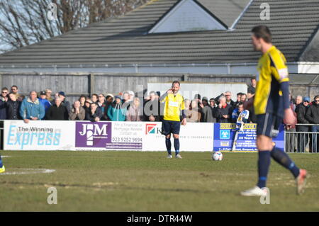 Gosport, UIK. 22. Februar 2014. Gosport Borough V Havant & Waterlooville, Semi-Finale, FA Trophy, 22. Februar 2014 (c) Paul Gordon, Alamy Live News Stockfoto