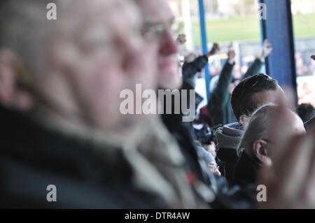 Torjubel, Gosport Borough V Havant & Waterlooville, Semi Final, FA Trophy, 22. Februar 2014 (c) Paul Gordon, Alamy Live News Stockfoto