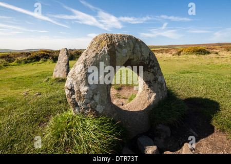 Mên ein Tol Cornwall England UK Stockfoto