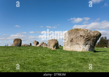 Lange Meg und ihre Töchter, Druid Circle, Cumbria, England Stockfoto