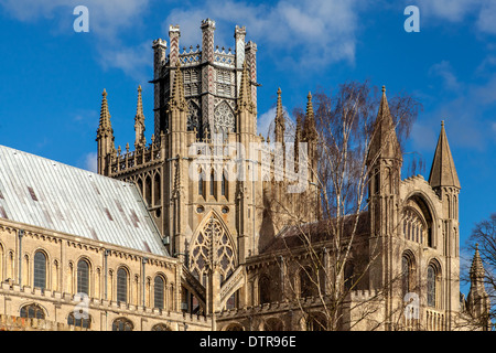 Ely Kathedrale Mittelschiff, Achteck und südlichen Querschiff, Ely, Cambridgeshire, England Stockfoto