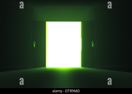 Geheimnisvolle Tür 3D Illustration Stockfoto