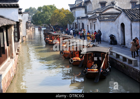 Schöne chinesische Wasserstadt Wuzhen Suzhou Jiangsu China Stockfoto