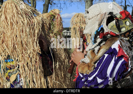 Montpellier, Frankreich, 22. Februar 2014. Occitan Karneval von Schulen Calandretas Montpellier organisiert. Durch die Straßen und das Urteil des Herrn Carnival vorgeführt. Bildnachweis: Digitalman/Alamy Live-Nachrichten Stockfoto