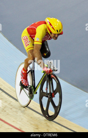 Juan Jose Mendez von Spanien im Herren Einzel C1-2-3-1 km-Zeitfahren Stockfoto