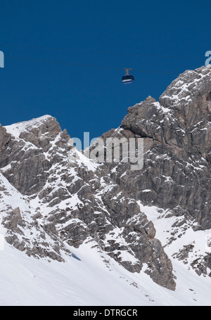 Valluga Bahn Seilbahn im Skigebiet St. Anton am Arlberg, Österreich Stockfoto