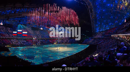 Sotschi, Krasnodar Krai, Rußland. 23. Februar 2014. Abschlussfeier im FISHT Stadium, Adler/Sotschi. XXII Olympische Spiele, 23. Februar 2014 Credit: Action Plus Sport/Alamy Live News Stockfoto