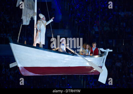 Sotschi, Krasnodar Krai, Rußland. 23. Februar 2014. Abschlussfeier im FISHT Stadium, Adler/Sotschi. XXII Olympische Spiele, 23. Februar 2014 Credit: Action Plus Sport/Alamy Live News Stockfoto