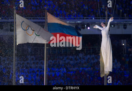 Sotschi, Krasnodar Krai, Rußland. 23. Februar 2014. Abschlussfeier im FISHT Stadium, Adler/Sotschi. XXII Olympische Spiele, 23. Februar 2014 Credit: Action Plus Sport/Alamy Live News Stockfoto