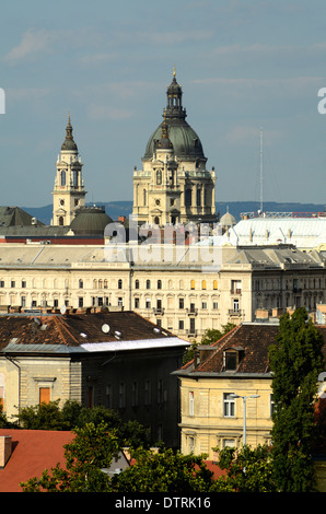 St.-Stephans Basilika Budapest Ungarn Blick vom Burgberg Stockfoto