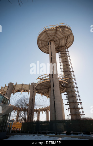 Der New York State Pavillon von der Weltausstellung 1964 / 65 in Flushing Meadows Corona Park in Queens in New York Stockfoto