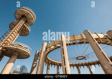 Der New York State Pavillon von der Weltausstellung 1964 / 65 in Flushing Meadows Corona Park in Queens in New York Stockfoto