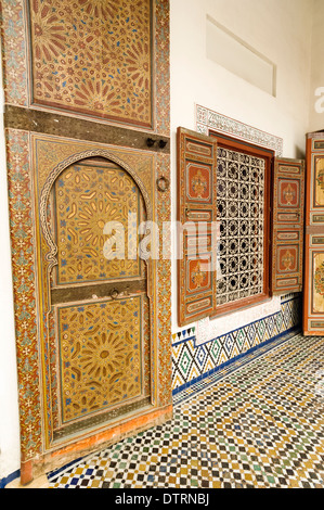 Innere des Marrakesch-Museum (Musée de Marrakech) in Marrakesch, Marokko. Stockfoto