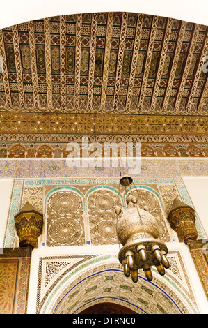 Innere des Marrakesch-Museum (Musée de Marrakech) in Marrakesch, Marokko. Stockfoto