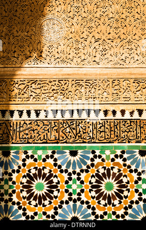Saadiennes-Gräber in Marrakesch, Marokko. Stockfoto