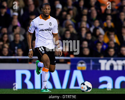 Valencia, Spanien. 23. Februar 2014. Keita in Aktion während der La Liga-Spiel zwischen Valencia und Granada im Mestalla-Stadion, Valencia-Credit: Action Plus Sport/Alamy Live News Stockfoto