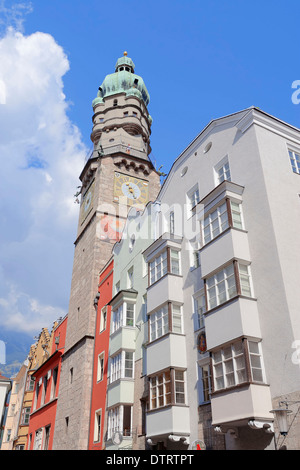 Stadtturm, Altstadt, Innsbruck, Österreich Stockfoto