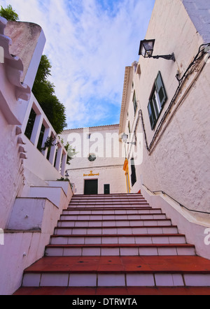 Kirche in Es Mercadal - Kleinstadt auf Menorca, Balearen, Spanien Stockfoto