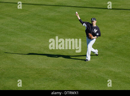 Tampa, Florida, USA. 18. Februar 2014. Masahiro Tanaka (Yankees) MLB: New York Yankees Frühling Trainingslager in Tampa, Florida, Vereinigte Staaten von Amerika. © AFLO/Alamy Live-Nachrichten Stockfoto