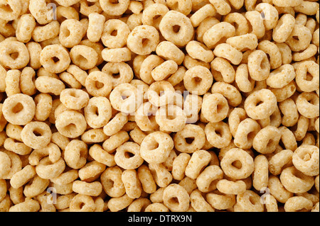 Vollkorn Cheerios Cerealien Hintergrund Stockfoto