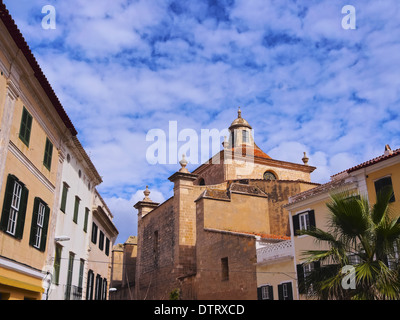 Blick auf den Dom von Mao auf Menorca, Balearen, Spanien Stockfoto