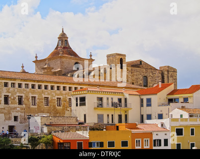 Blick auf den Dom von Mao auf Menorca, Balearen, Spanien Stockfoto