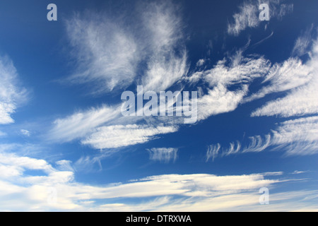 schönen blauen Himmel mit geschwollenen weißen Wolken Stockfoto