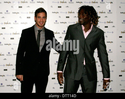 Rugby-stars Danny Cipriani und Paul Sackey an der Cancer Research Charity-Veranstaltung in London Stockfoto